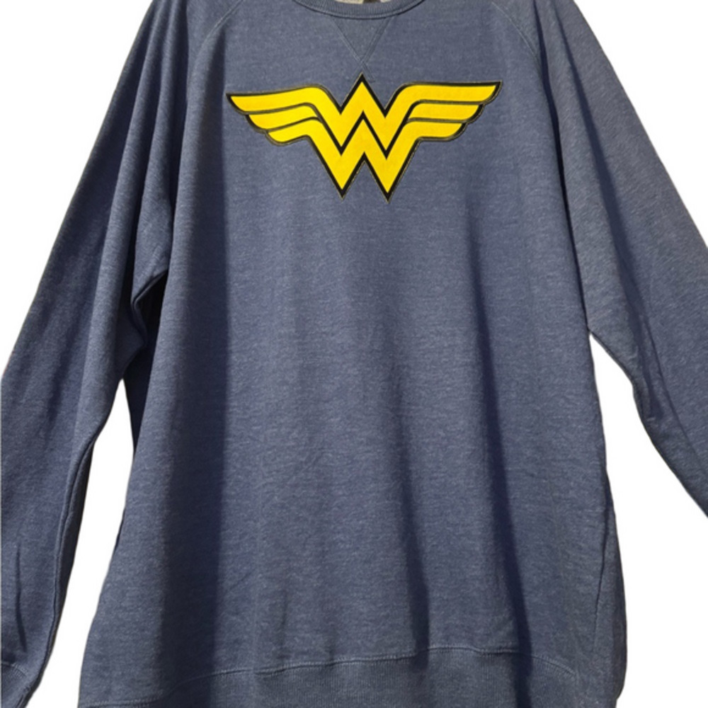 Wonder Woman Custom Denim French Terry Sweatshirt Size 2XL